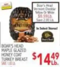 Ingles Markets Boar's Head maple glazed honey coat turkey breast offer