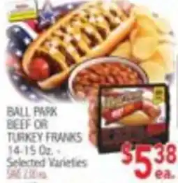 Ingles Markets Ball Park beef or turkey franks offer
