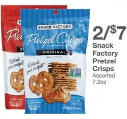 Kinney Drugs Snack Factory Pretzel Crisps offer