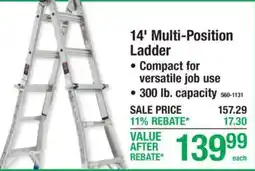 Menards 14' Multi-Position Ladder offer