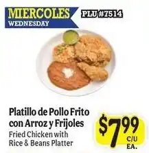 La Michoacana Fried Chicken with Rice & Beans Platter offer