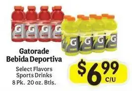 La Michoacana Gatorade bebida deportiva offer