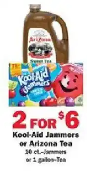 Kool-Aid Jammers or Arizona Tea