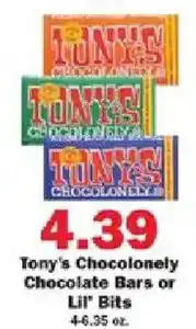 Schnucks Tony's Chocolonely Chocolate Bars or Lil' Bits offer