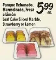 Fiesta Mart Panque Rebanado, Marmoleado, Fresa o Limón offer