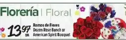 Fiesta Mart Floreria Floral Ramos de Flores Dozen Rose Bunch or American Spirit Bouquet offer
