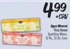 El Super Aqua Mineral First Street Sparkling Water offer