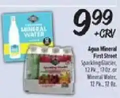 El Super Aqua Mineral First Street Sparkling Glacier Mineral Water offer