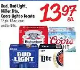 Fiesta Mart Bud, Bud Light, Miller Lite, Coors Light to Tecate offer