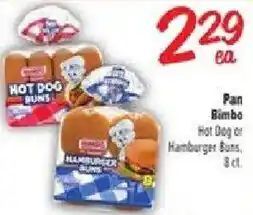 Fiesta Mart Pan Bimbo Hot Dog or Hamburger Buns offer
