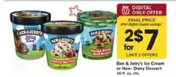 Safeway Ben & Jerry's Ice Cream or Non-Dairy Dessert offer
