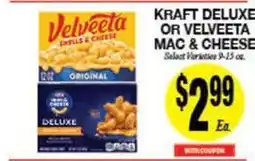 Arlan's Market Kraft Deluxe or Velveeta Mac & Cheese offer