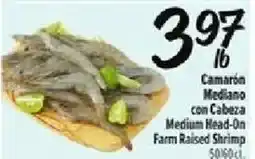 Fiesta Mart Medium Head-On Farm Raised Shrimp offer