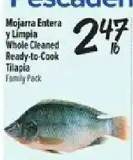 Fiesta Mart Pescaden mojarra entera y limpia whole cleaned ready-to-cook tilapia family pack offer
