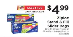 ShopRite Ziploc Stand & Fill Slider Bags offer