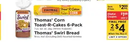 ShopRite Thomas’ Corn Toast-R-Cakes 6-Pack offer