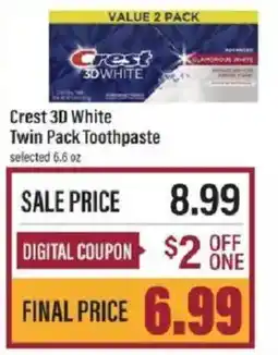 Lowes Foods Crest 3d white twin pack toothpaste offer