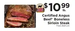 ShopRite Certified Angus Beef Boneless Sirloin Steak offer