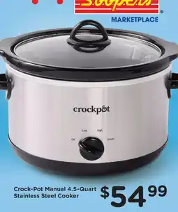 King Soopers Crock-Pot Manual Stainless Steel Cooker offer