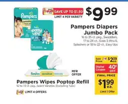 ShopRite Pampers Diapers Jumbo Pack offer