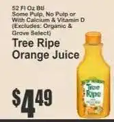 Key Food Tree Ripe Orange Juice offer