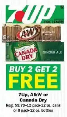 Schnucks 7up, A&W or Canada Dry offer