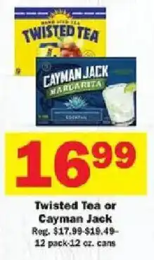 Schnucks Twisted Tea or Cayman Jack offer