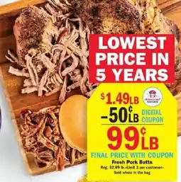 Schnucks Kroger fresh pork butts offer