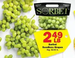 Schnucks Sorbet Seedless Grapes offer