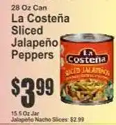 Key Food La Costeña Sliced Jalapeño Peppers offer