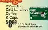 Key Food Café La Llave Coffee K-Cups offer