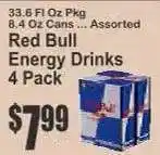 Key Food Red Bull Energy Drinks 4 Pack offer