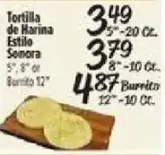 Tortilla de Harina Estilo Sonora