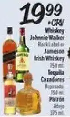El Super Johnnie Walker Black Label or Jameson Irish Whiskey offer