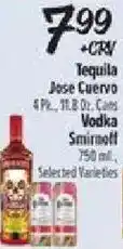 El Super Tequila Jose Cuervo, Vodka Smirnoff offer