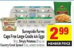 Save Mart Sunnyside Farms Cage Free Large Grade AA Eggs offer