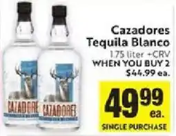 Save Mart Cazadores Tequila Blanco offer