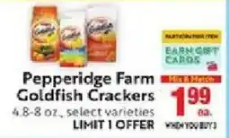Save Mart Pepperidge Farm Goldfish Crackers offer
