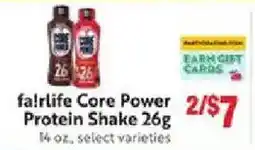 Save Mart falrlife Core Power Protein Shake offer