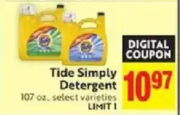 Save Mart Tide Simply Detergent offer