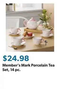 Sam's Club Member's Mark Porcelain Tea Set, 14 pc offer