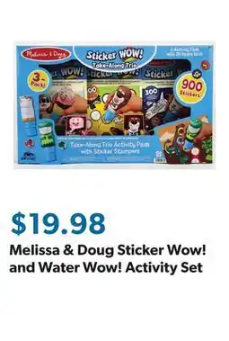 Sam's Club Melissa & Doug Sticker Wow! and Water Wow! Activity Set offer