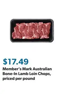 Sam's Club Member's Mark Australian Bone-In Lamb Loin Chops, priced per pound offer