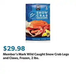 Sam's Club Member's Mark Wild Caught Snow Crab Legs and Claws, Frozen, 2 lbs offer