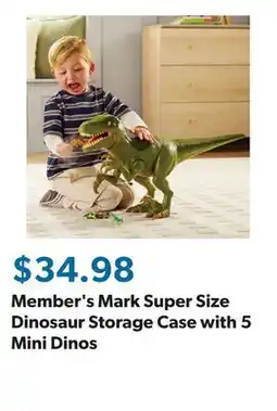 Sam's Club Member's Mark Super Size Dinosaur Storage Case with 5 Mini Dinos offer