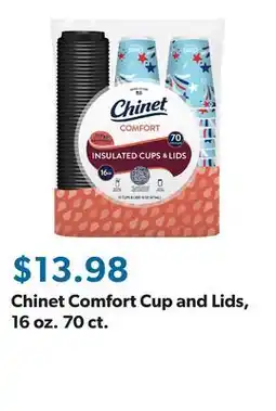 Sam's Club Chinet Comfort Cup and Lids, 16 oz. 70 ct offer
