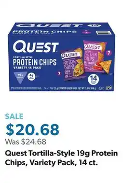 Sam's Club Quest Tortilla-Style 19g Protein Chips, Variety Pack, 14 ct offer