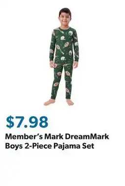 Sam's Club Member's Mark DreamMark Boys 2-Piece Pajama Set offer