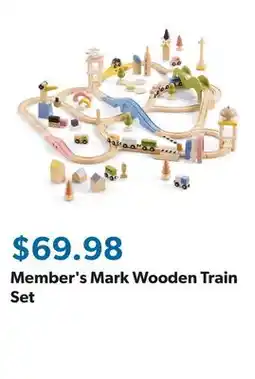 Sam's Club Member's Mark Wooden Train Set offer