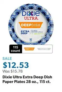 Sam's Club Dixie Ultra Extra Deep Dish Paper Plates 28 oz., 115 ct offer